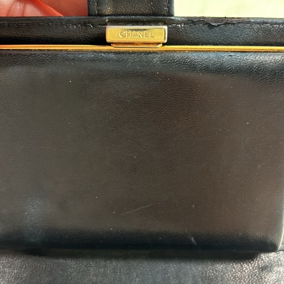 💃Authentic CHANEL Vintage Caviar Skin CC Logo Bifold Wallet Purse Black Box - Picture 9 of 14